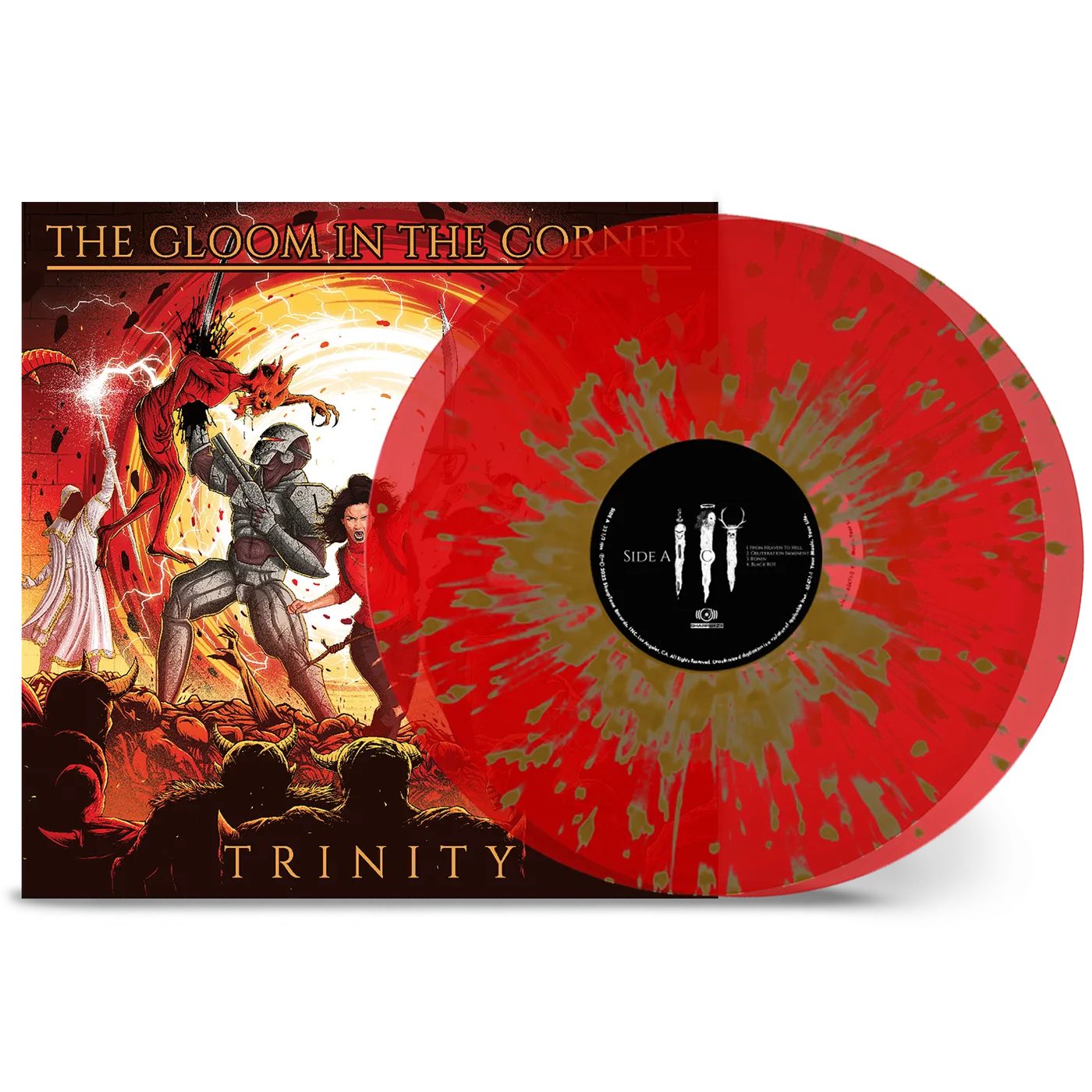 Sharptone Records The Gloom In The Corner - 'Trinity' Transparent Red w/ Gold Splatter Vinyl LP