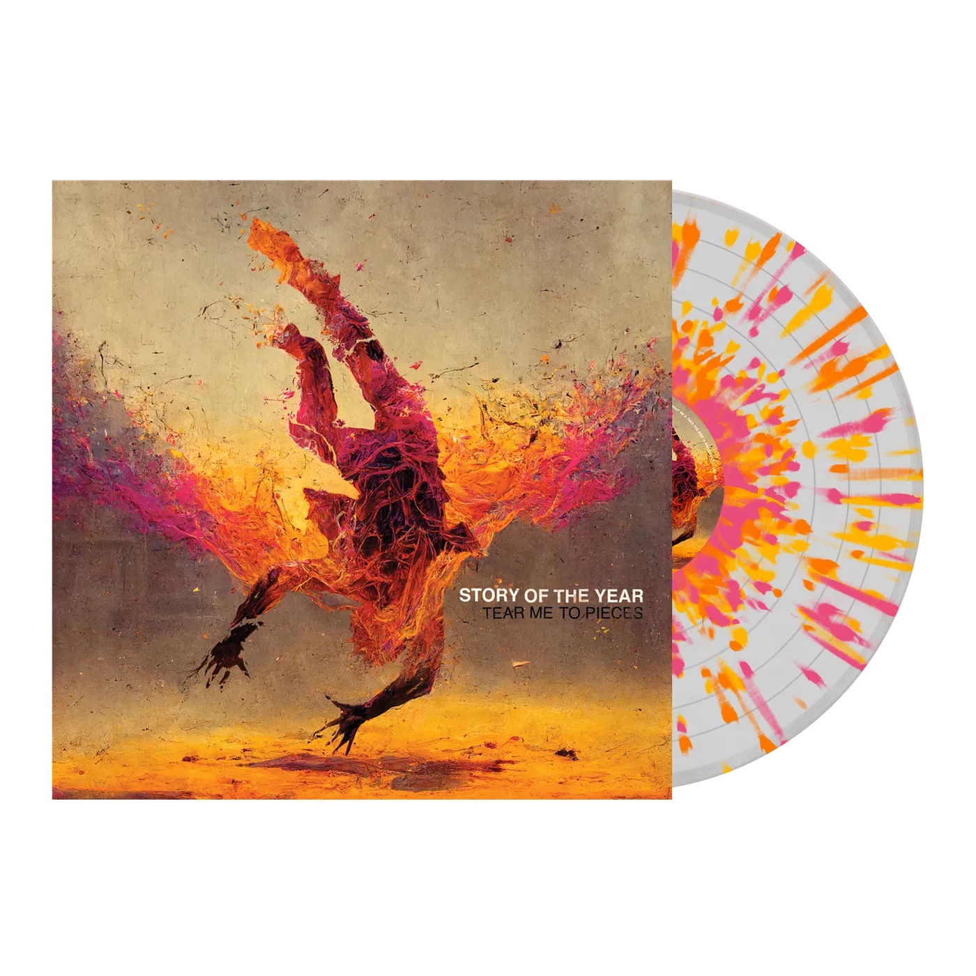 Story Of The Year - 'Tear Me To Pieces' Clear w/ Pink Orange & Yellow Splatter Vinyl