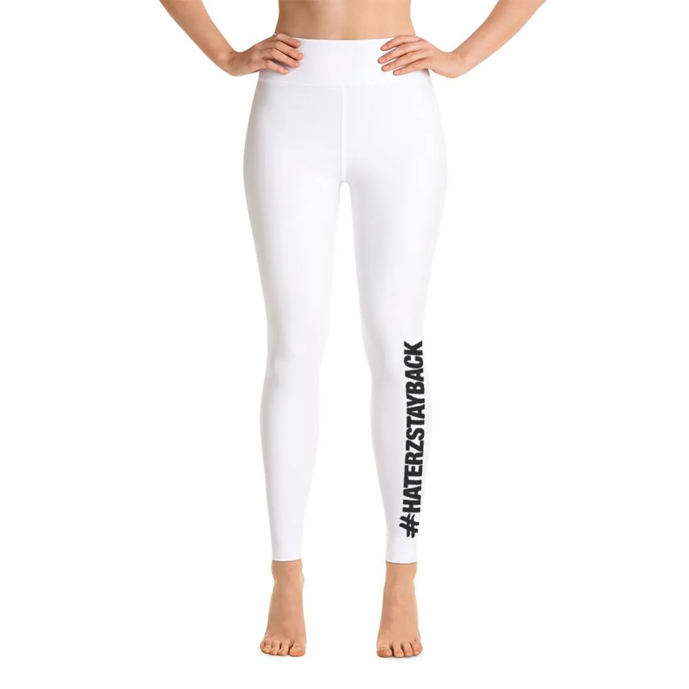 Jay Blaze #HaterzStayBack Women's Yoga Pants (White)