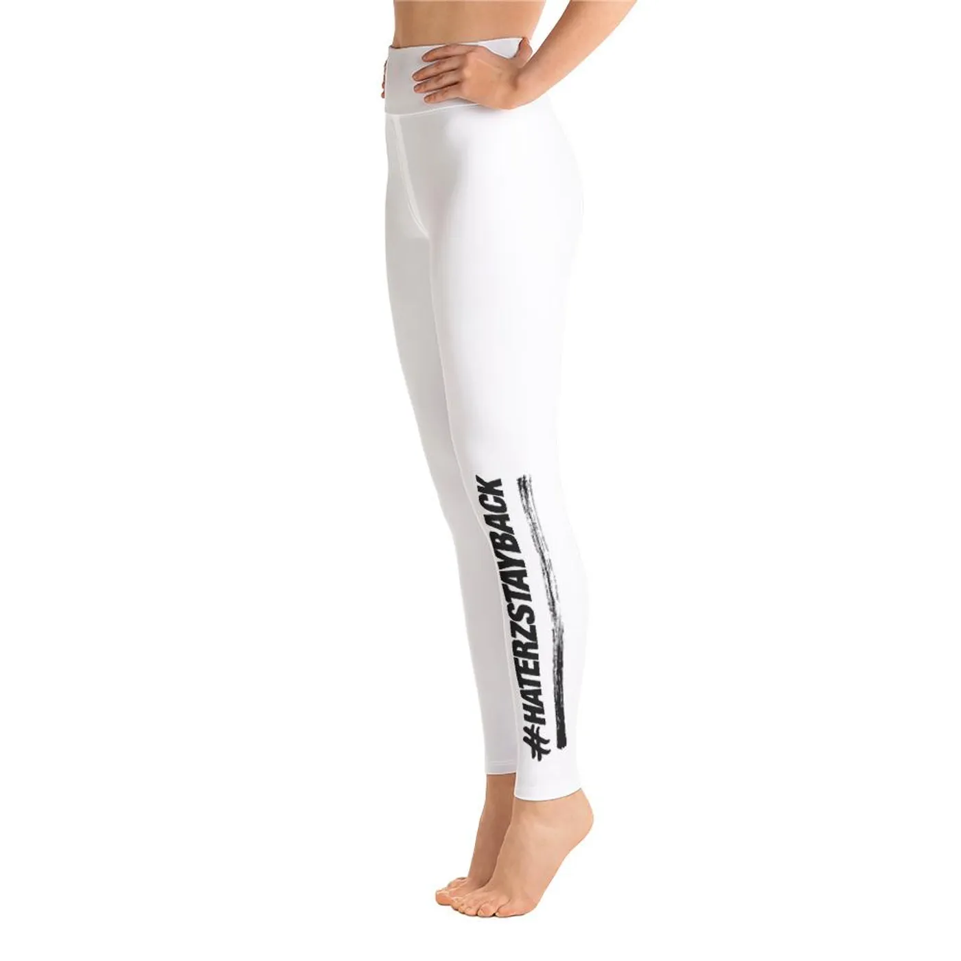 Jay Blaze #HaterzStayBack Women's Yoga Pants (White)