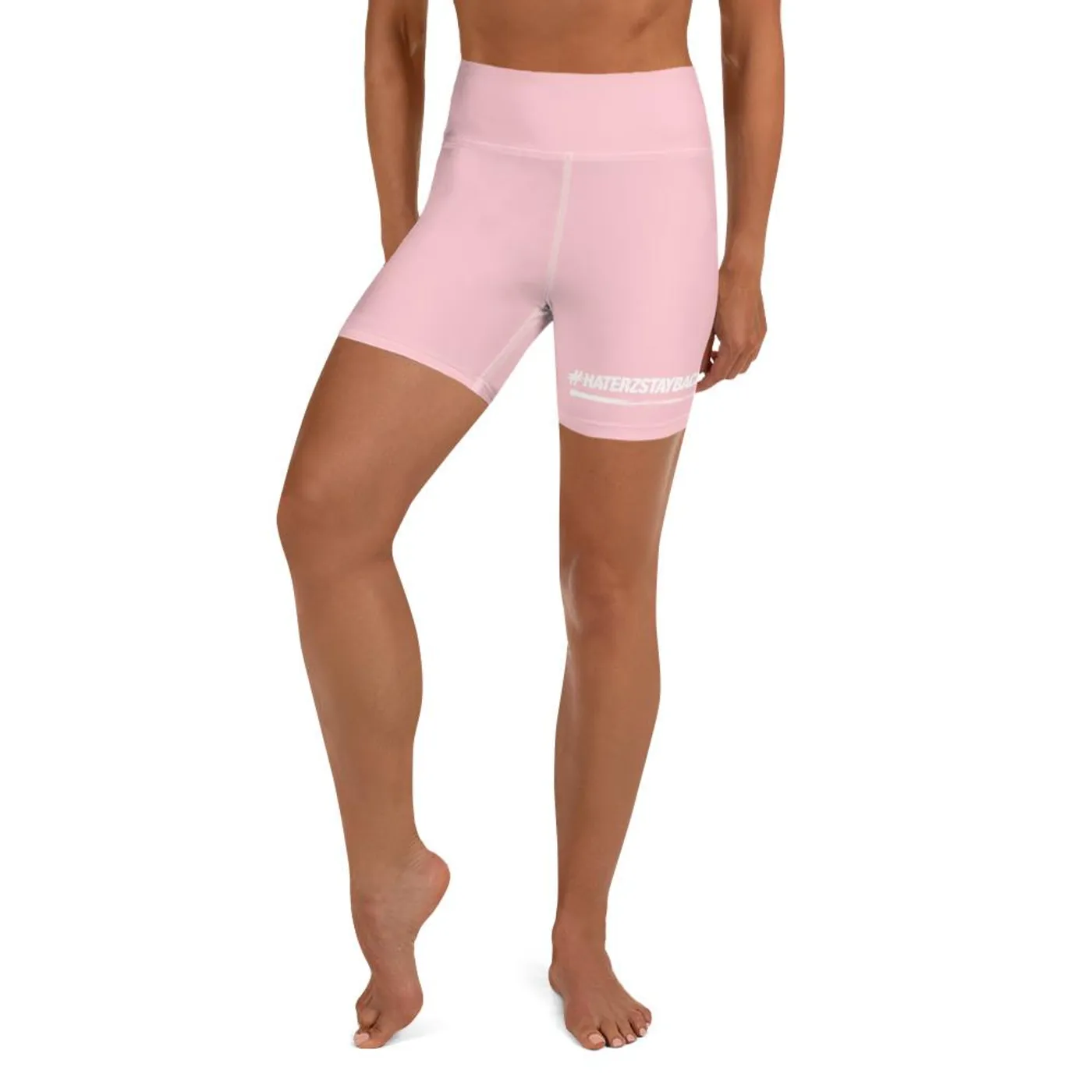 Jay Blaze #HaterzStayBack Women's Yoga Shorts (Pink)