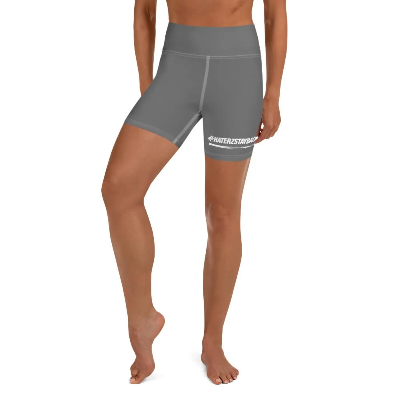Jay Blaze #HaterzStayBack Women's Yoga Shorts (Grey)