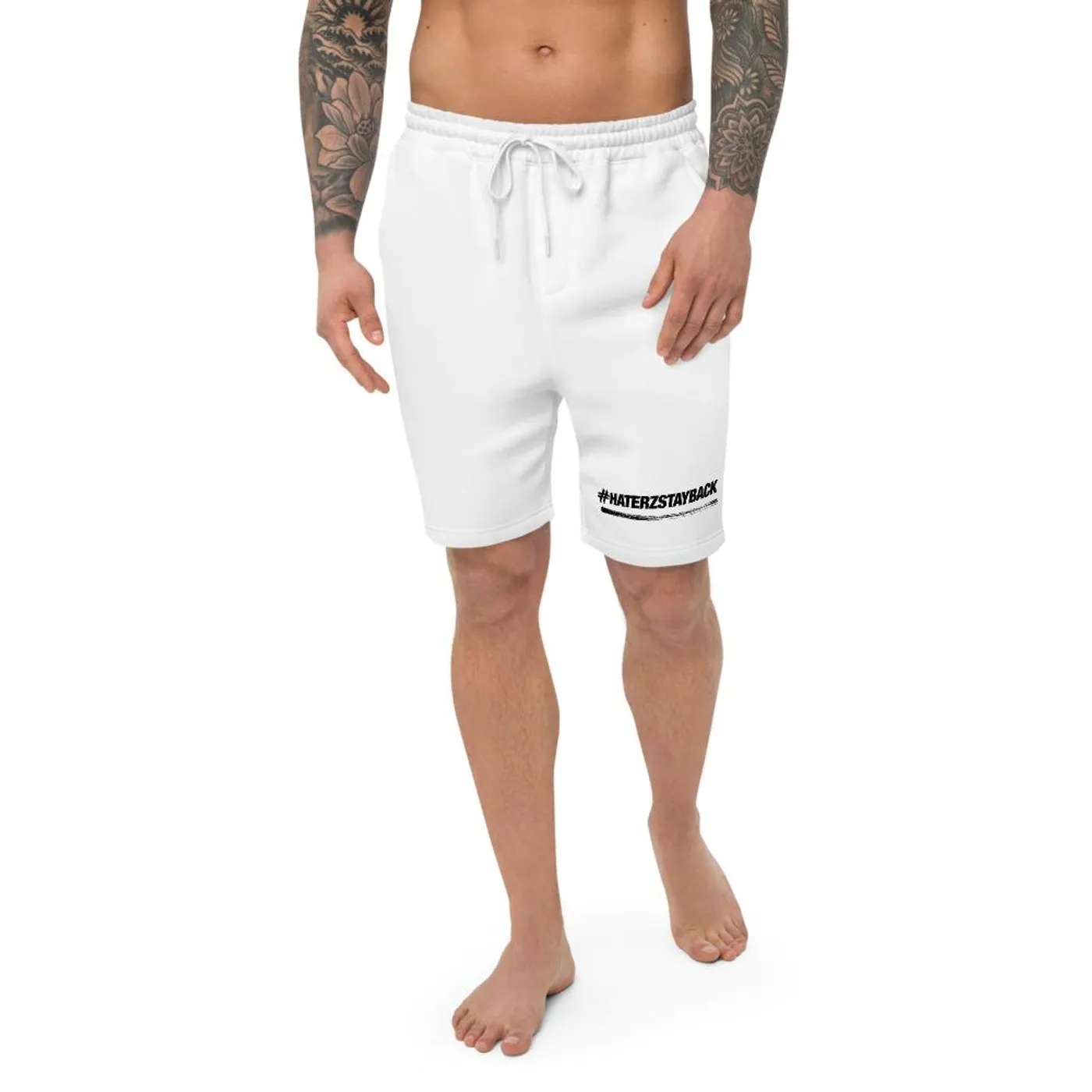Jay Blaze #HaterzStayBack Fleece Men's Shorts (White)
