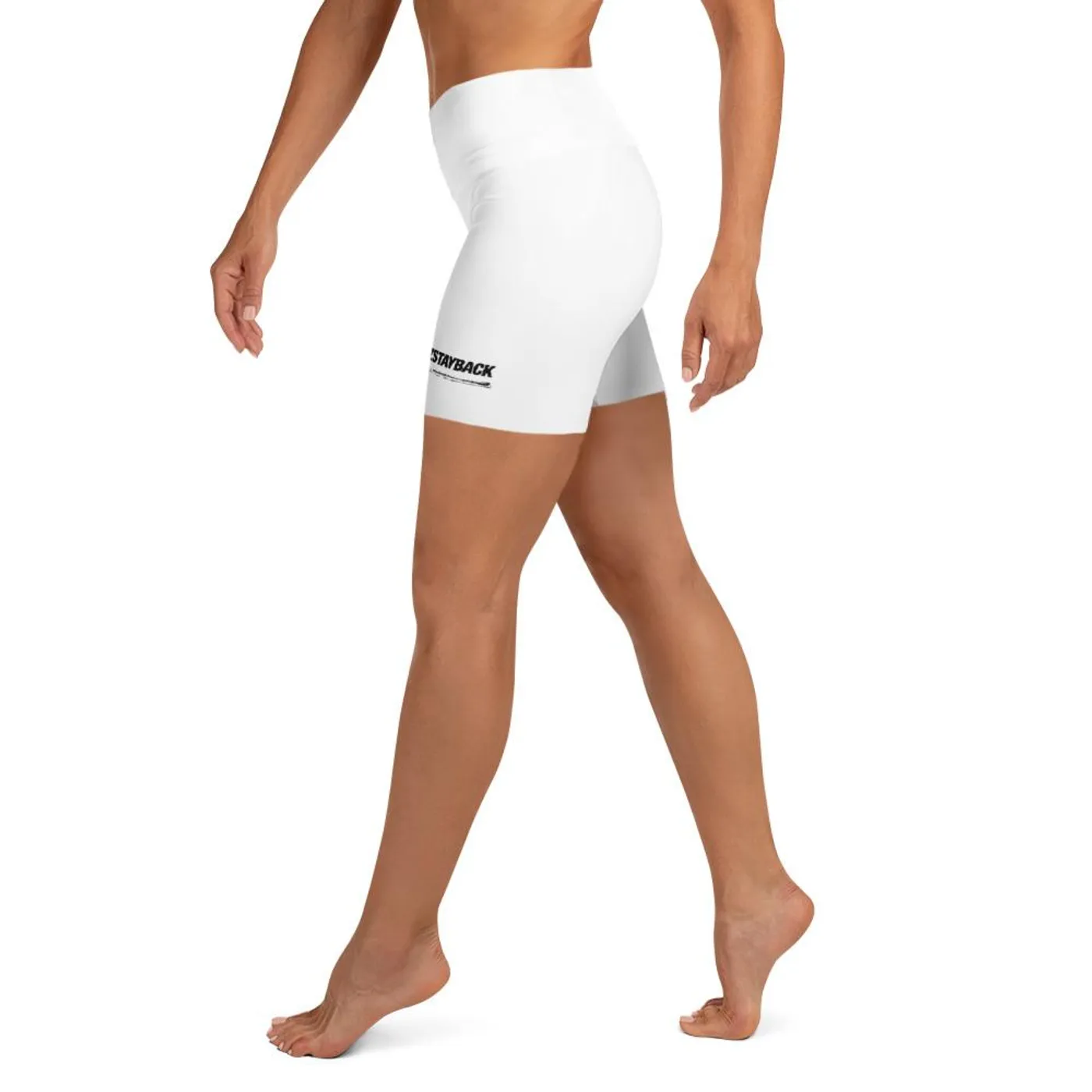 Jay Blaze #HaterzStayBack Women's Yoga Shorts (White)