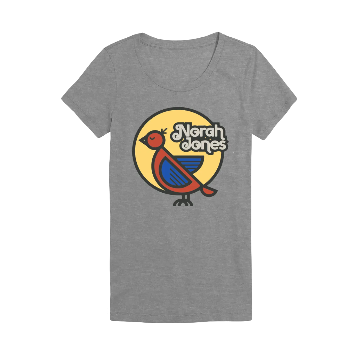 Norah Jones Bird Womens Heather Grey Tee