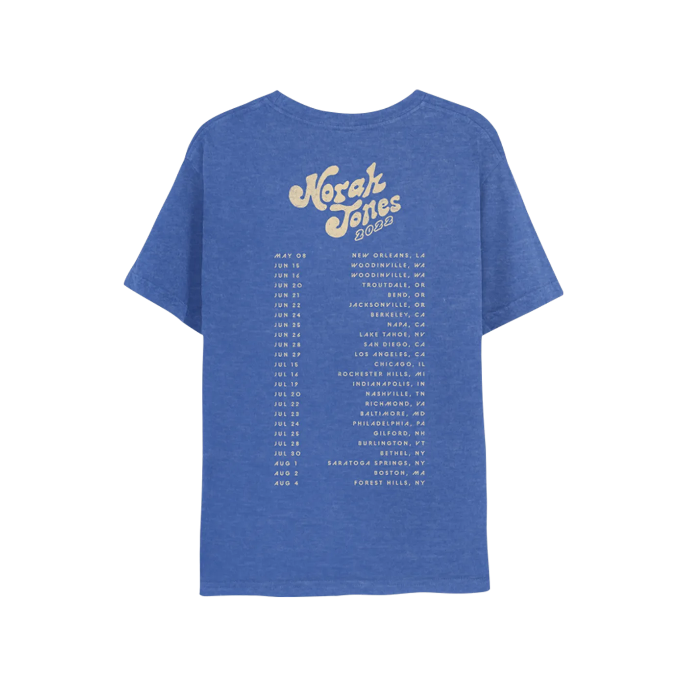 Norah Jones Tour 2022 Blue Itin Tee
