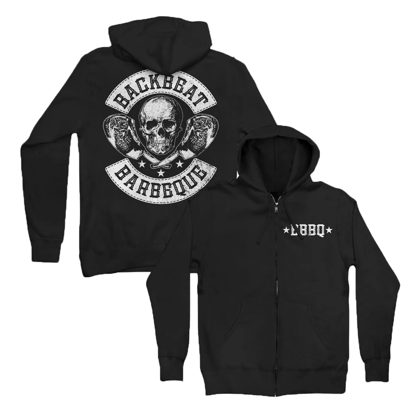 Foo Fighters Backbeat BBQ Logo Zip Hoodie