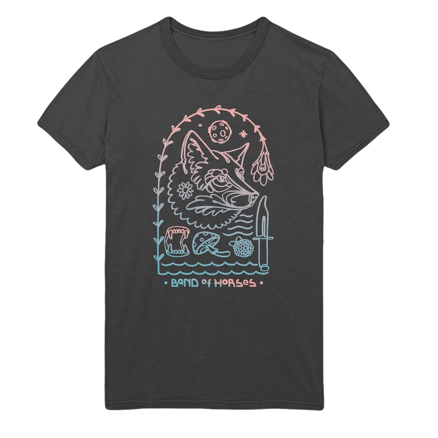Band of Horses Wolf Tee, Vintage Black