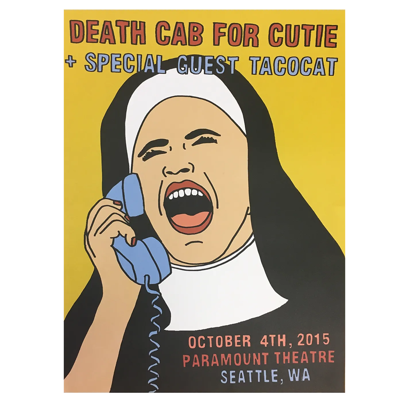 Death Cab for Cutie Paramount Theatre Seattle 10/4/2015 Poster