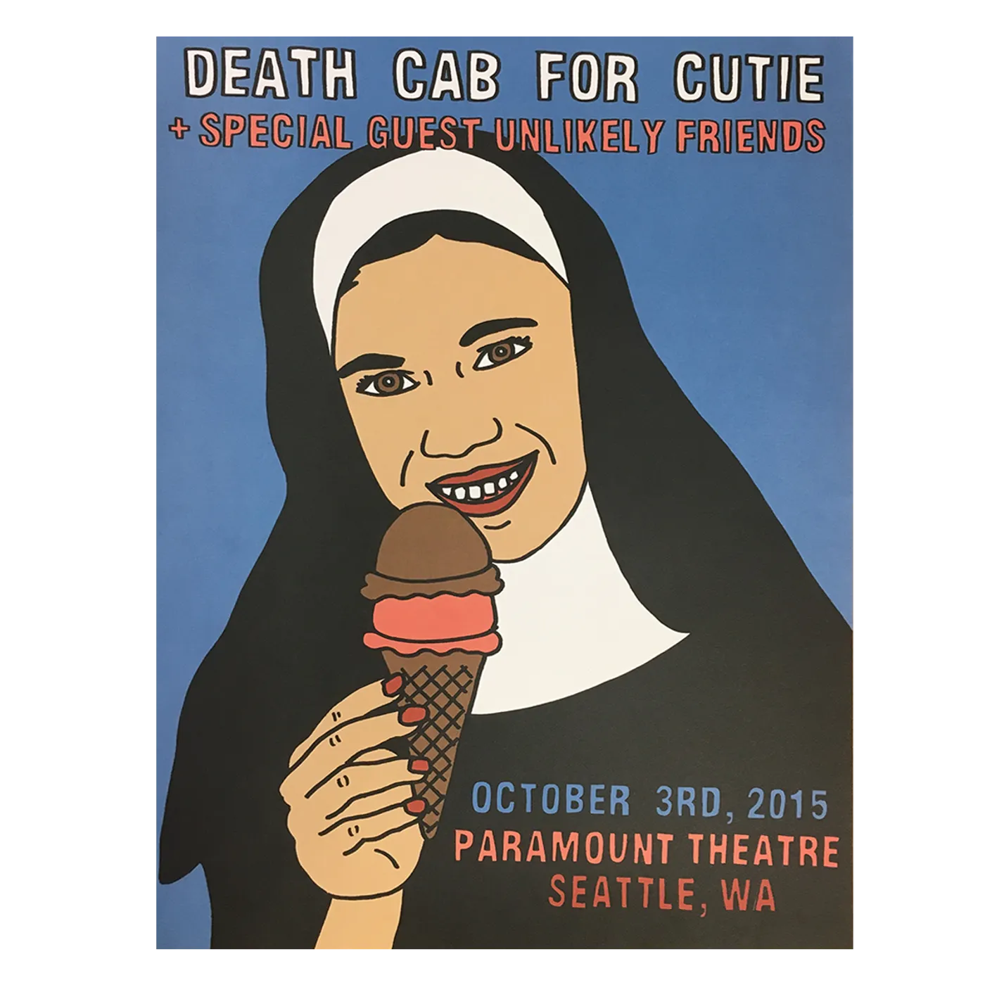 Death Cab for Cutie Paramount Theatre Seattle 10/3/2015 Poster