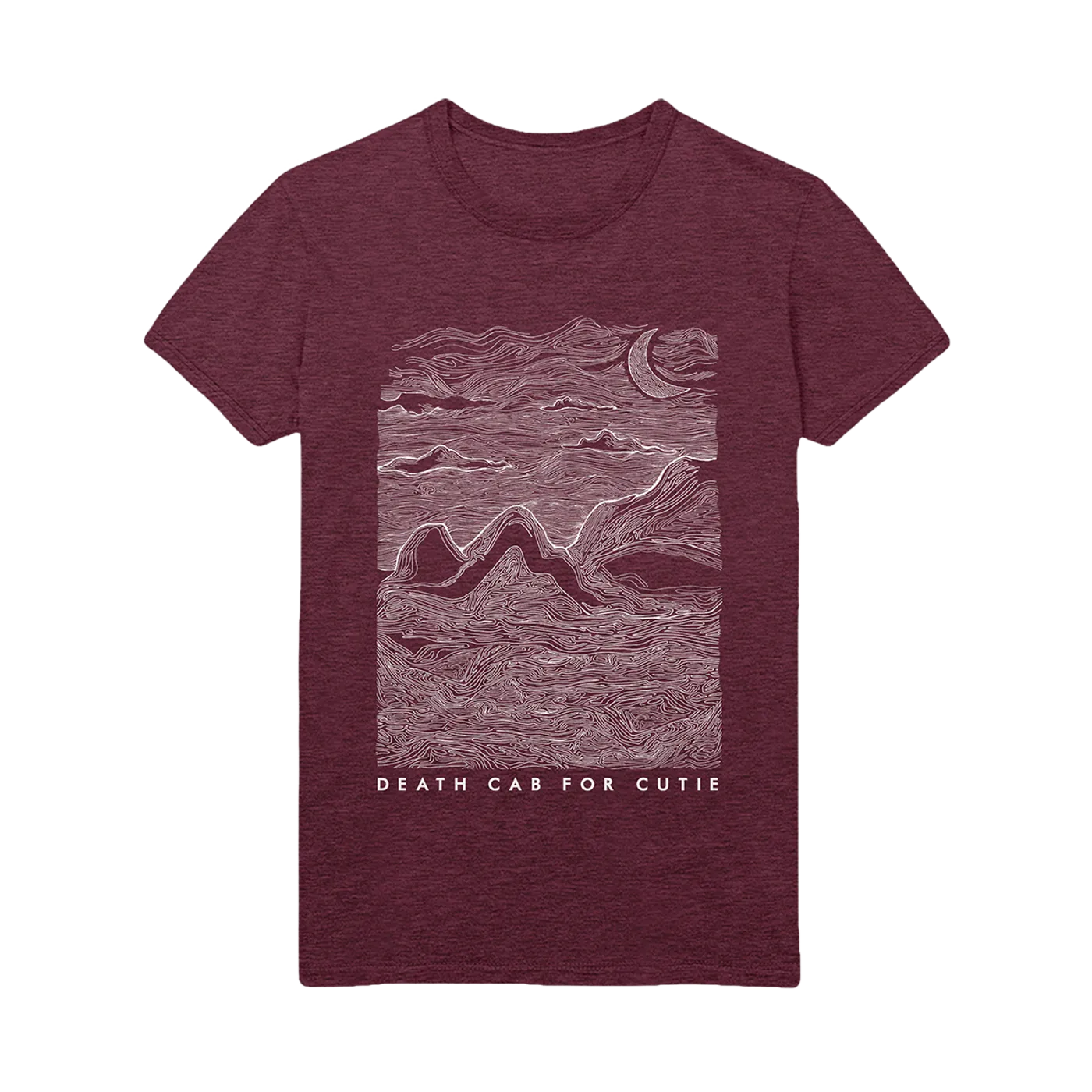 Death Cab for Cutie Linear Sky Burgundy Tee