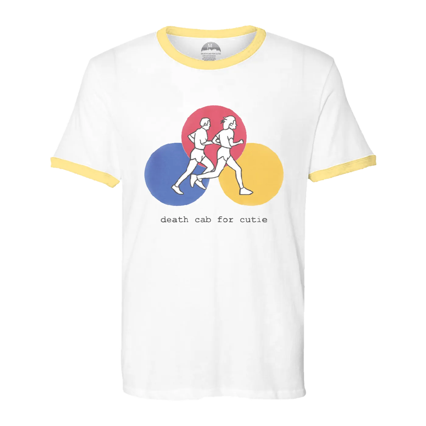 Death Cab for Cutie Limited Edition Vintage-Washed Joggers Yellow Ringer Tee