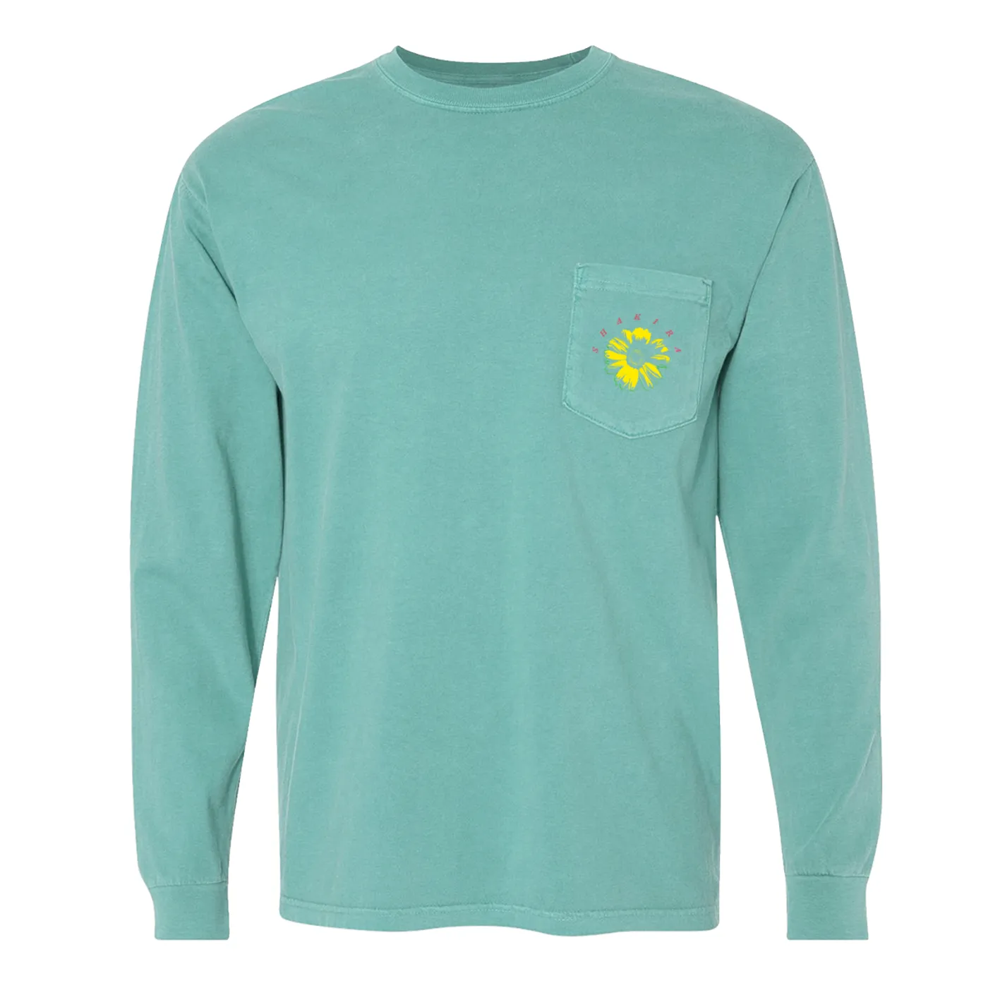 Shakira ¿Dónde Estás Corazón? Pocket Longsleeve Tee - Seafoam