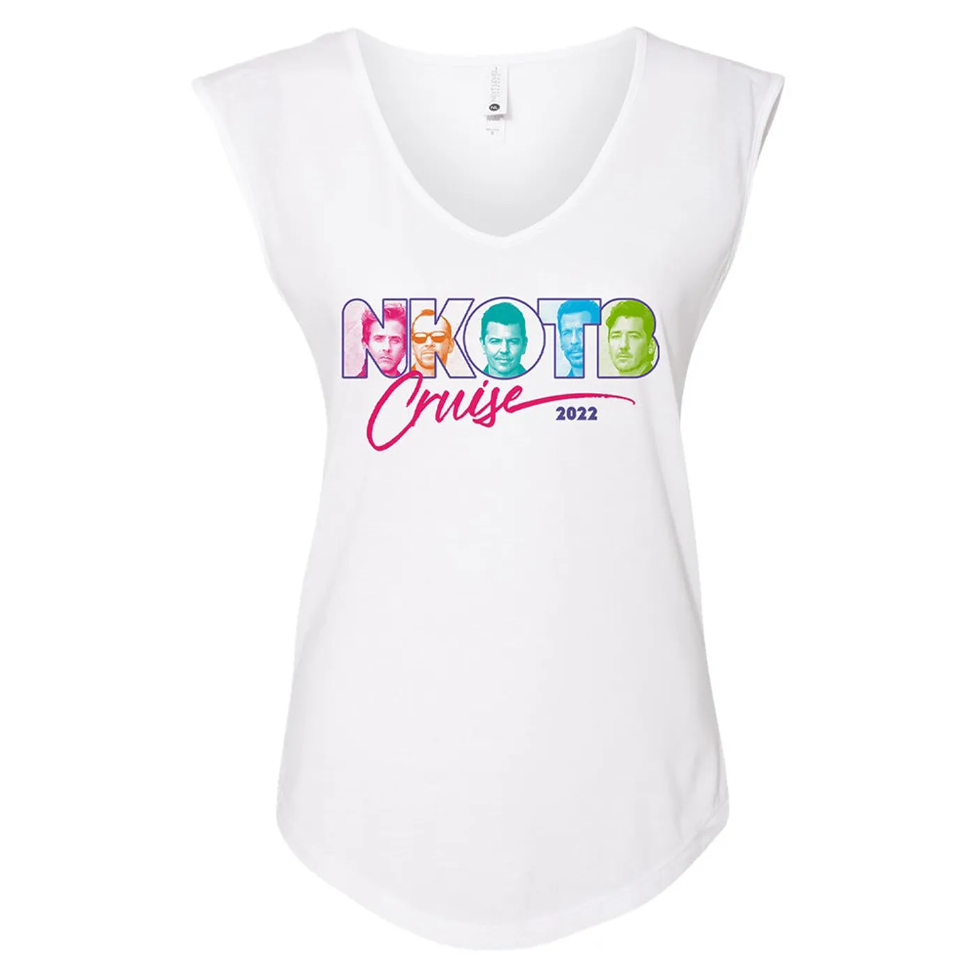 New Kids On The Block NKOTB Cruise color photo v-neck