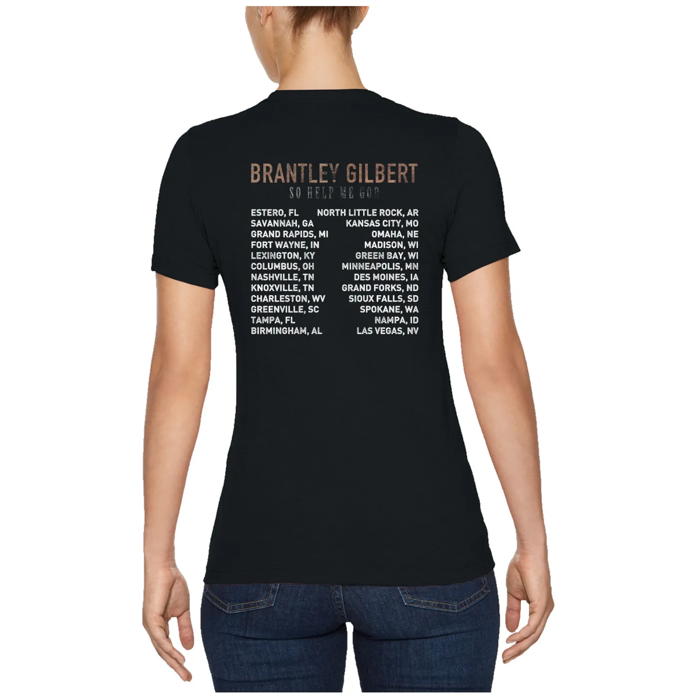 Brantley Gilbert So Help Me God Tour Ladies Tee