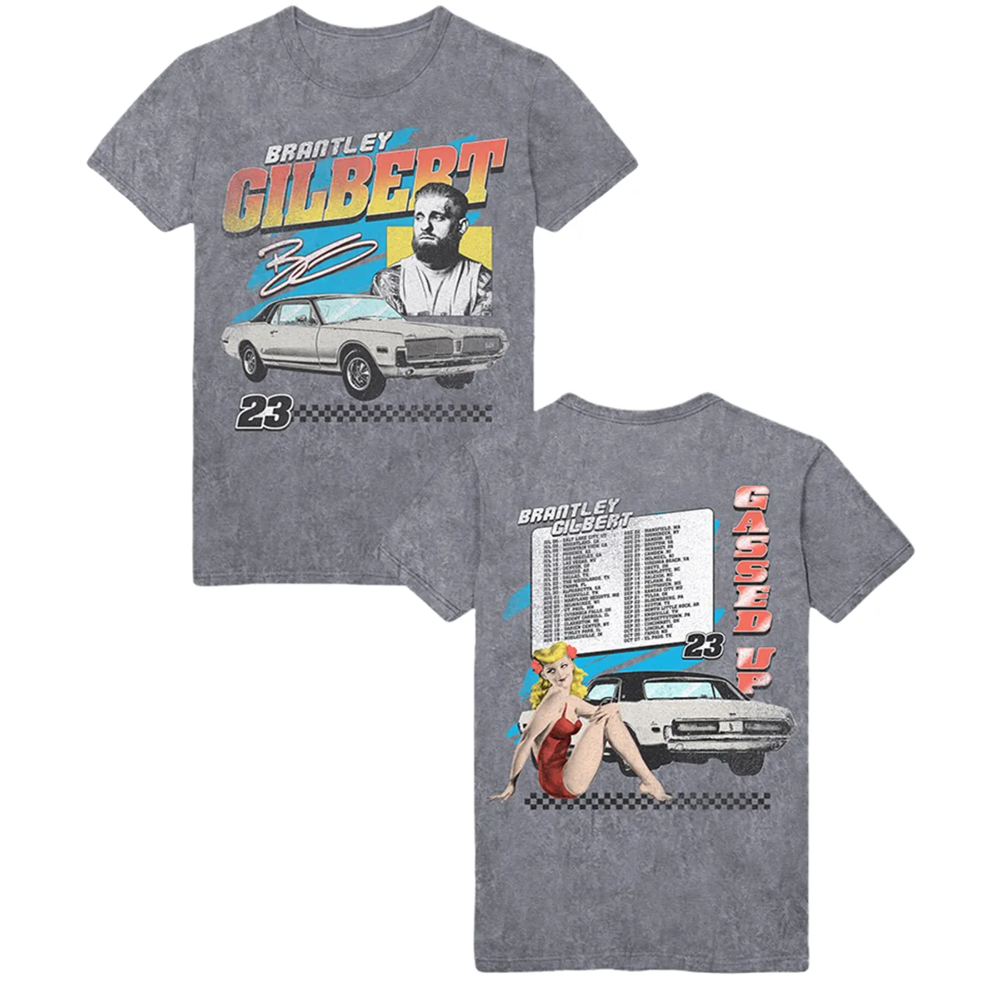 Brantley Gilbert 23 Gassed Up Dated Tour Tee