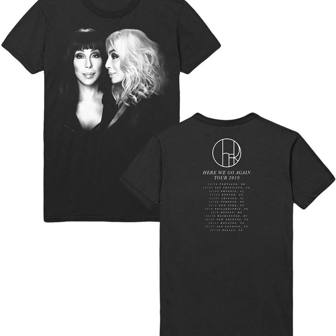 Cher Here we Go Again Winter Tour Tee (Black)