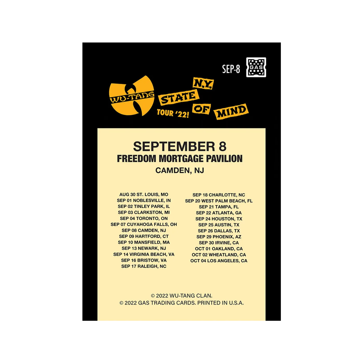 Wu-Tang Clan Limited Edition WuTangClan.com and iconic.collectionzz.com Exclusive Silver Rain Foil with art by Chris Garofolo (Camden, NJ)