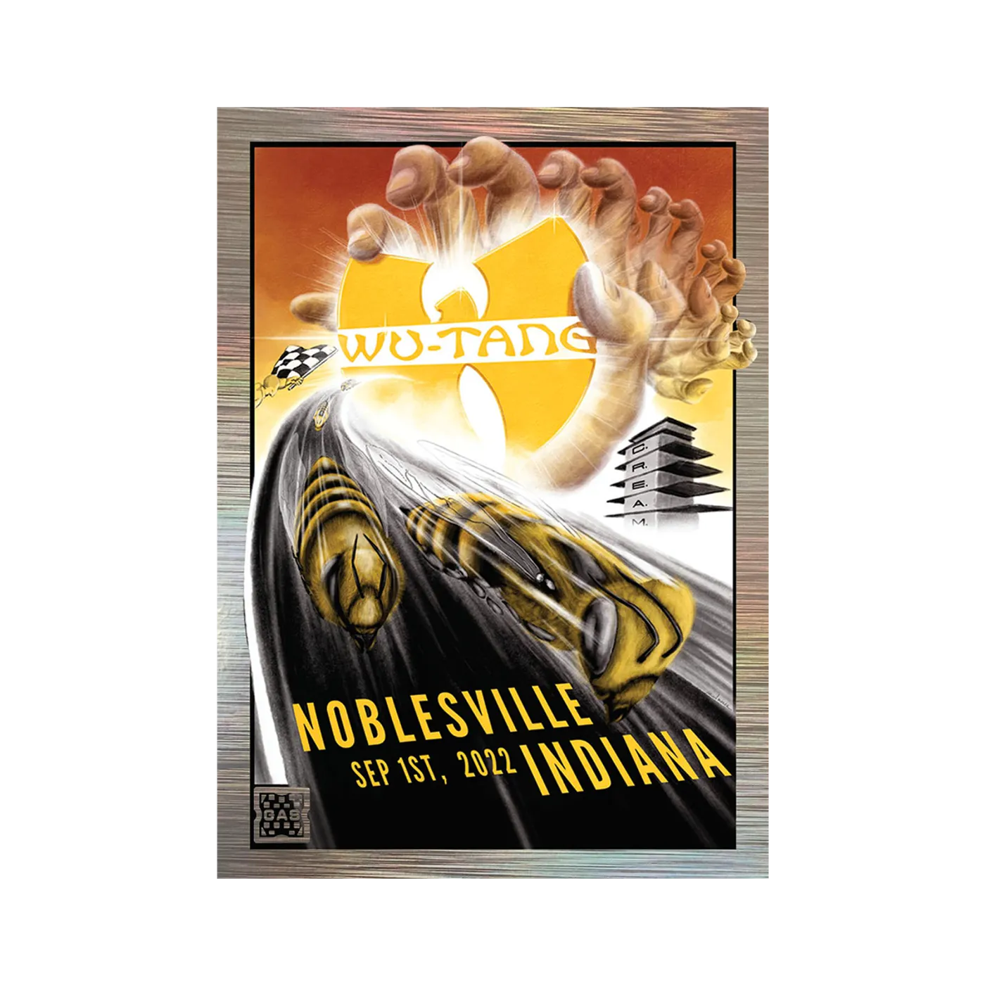 Wu-Tang Clan Limited Edition WuTangClan.com Exclusive Silver Rain Foil with art by Arian Buhler (Noblesville, ID)