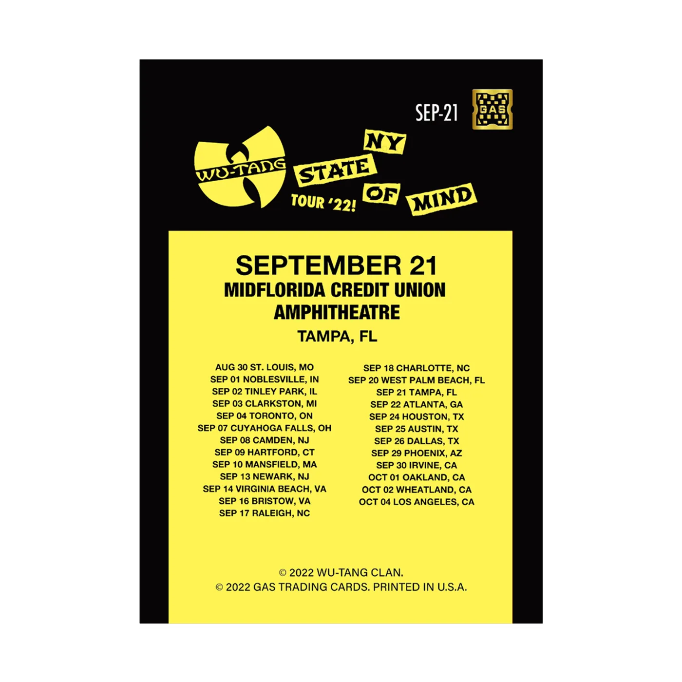 Wu-Tang Clan Limited Edition WuTangClan.com and iconic.collectionzz.com Exclusive Silver Rain Foil with art by Johnny Crap (Tampa, FL)