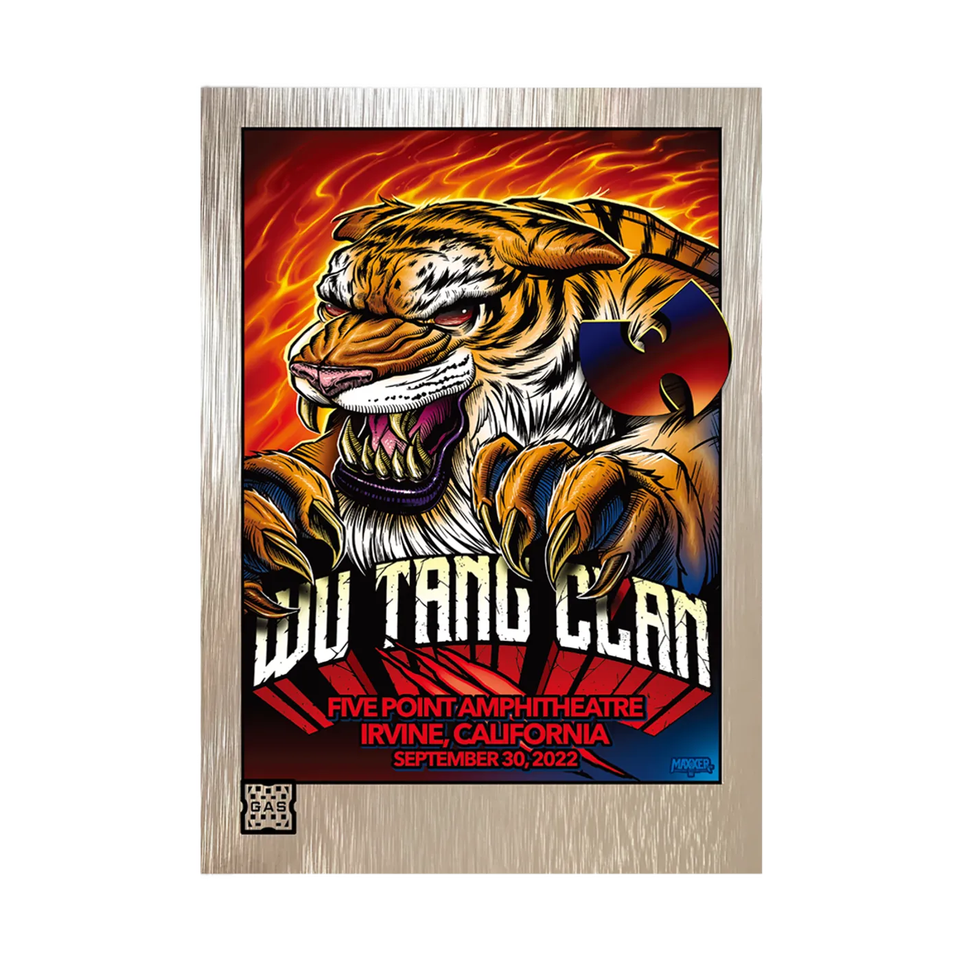 Wu-Tang Clan Limited Edition WuTangClan.com and iconic.collectionzz.com Exclusive Silver Rain Foil with art by Maxx242 (Irvine, CA)