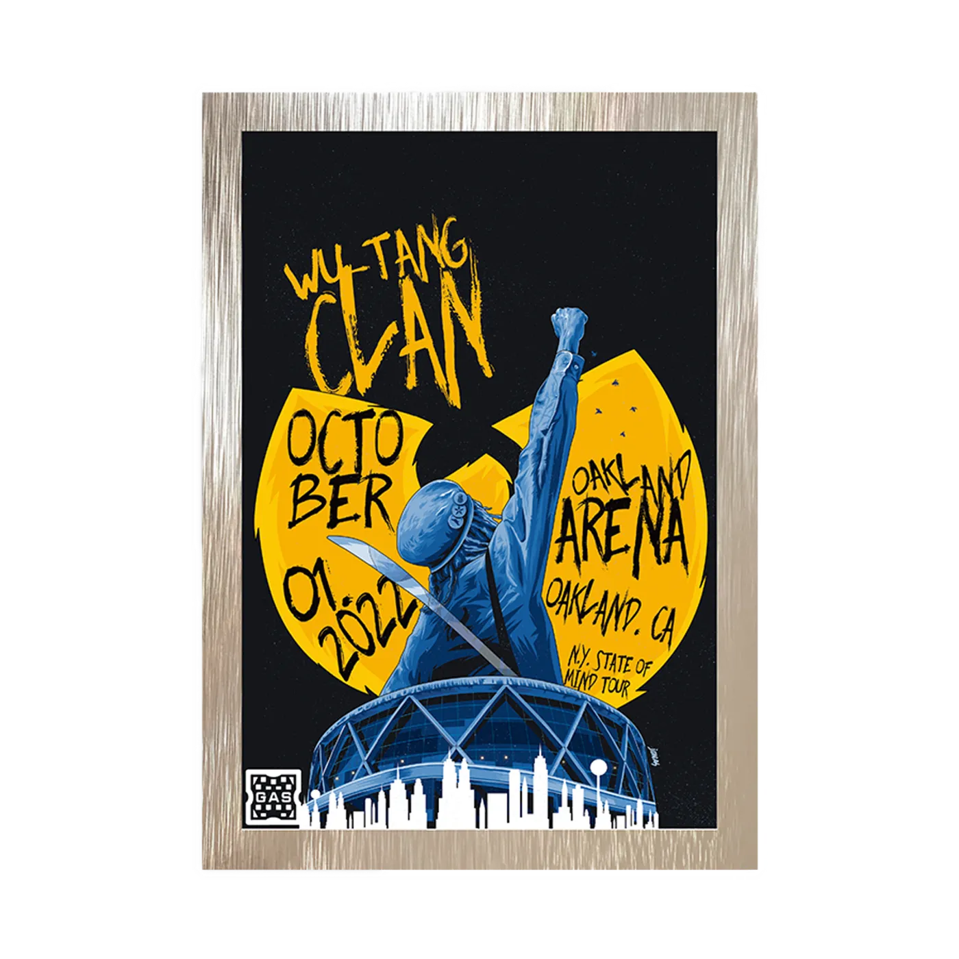 Wu-Tang Clan Limited Edition WuTangClan.com and iconic.collectionzz.com Exclusive Silver Rain Foil with art by Jonas Santos (Oakland, CA)