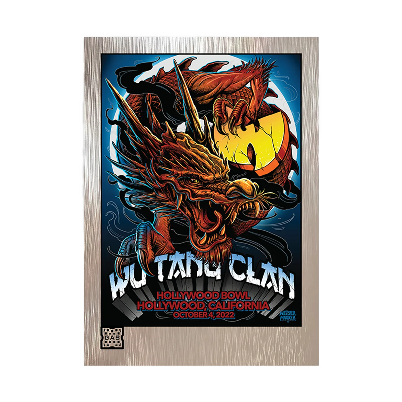 Wu-Tang Clan Limited Edition WuTangClan.com and iconic.collectionzz.com Exclusive Silver Rain Foil with art by Maxx242 (Los Angeles, CA)
