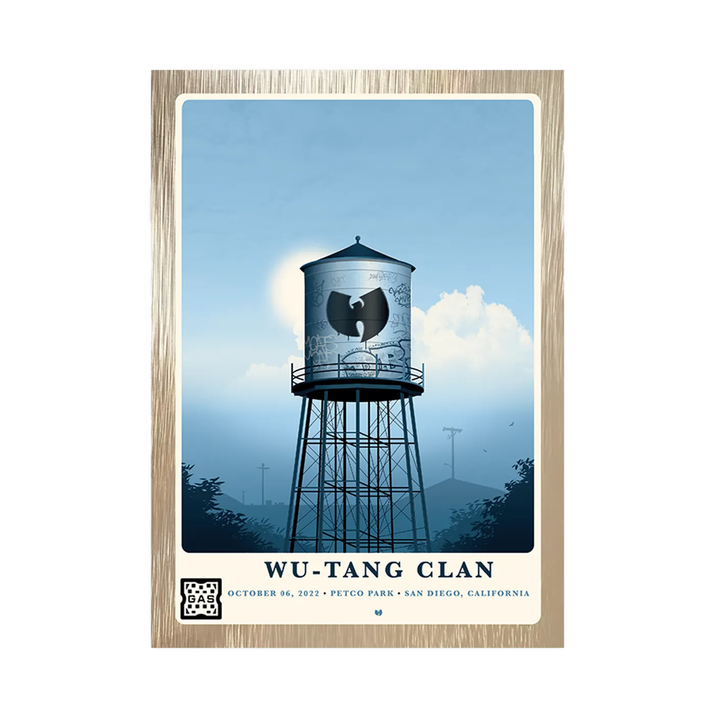 Wu-Tang Clan Limited Edition WuTangClan.com and iconic.collectionzz.com Exclusive Silver Rain Foil with art by Simon Marchner (San Diego, CA)
