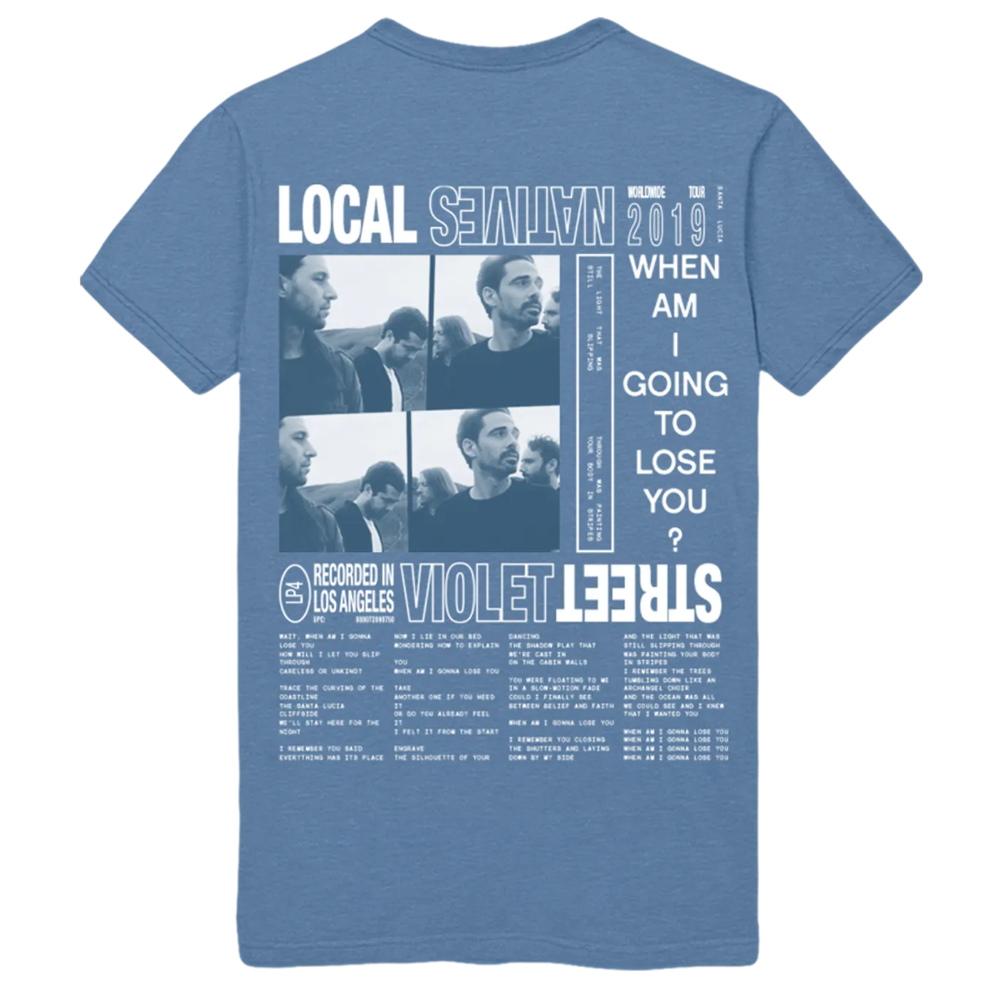 Local Natives VIOLET STREET BLUE TEE