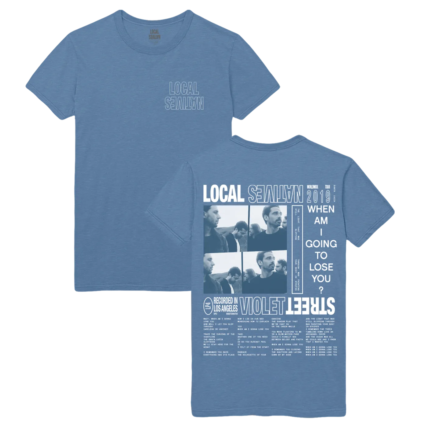 Local Natives VIOLET STREET BLUE TEE