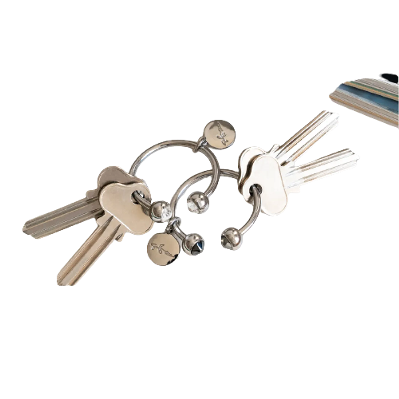 Sarah Brightman Unisex Circle Key Ring - Crystal