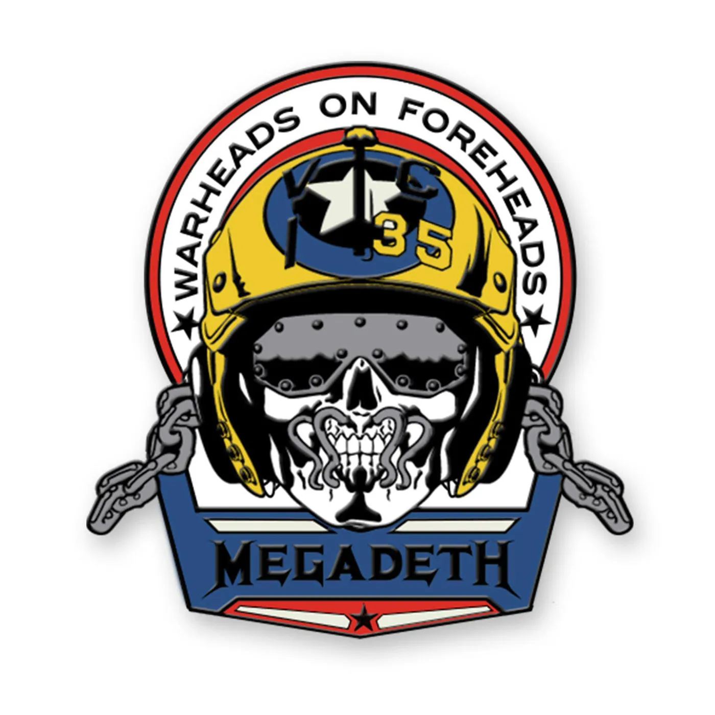 Megadeth Warheads on Foreheads Enamel Pin