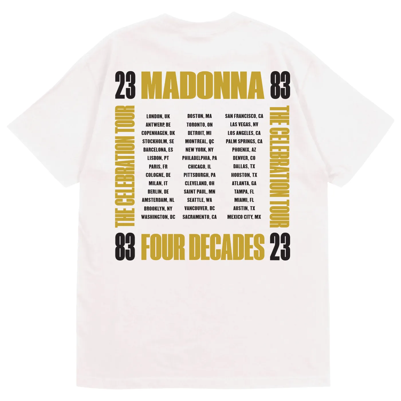 Madonna The Celebration Tour White Tee