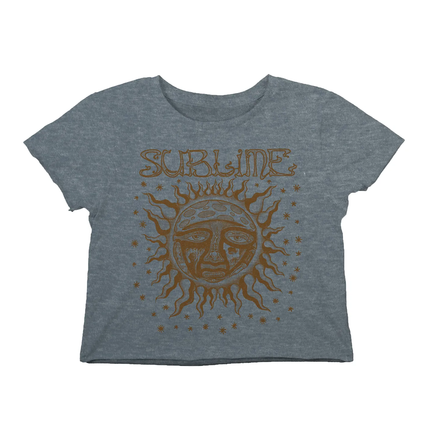 Sublime Woodcut Sun Cropped Tee