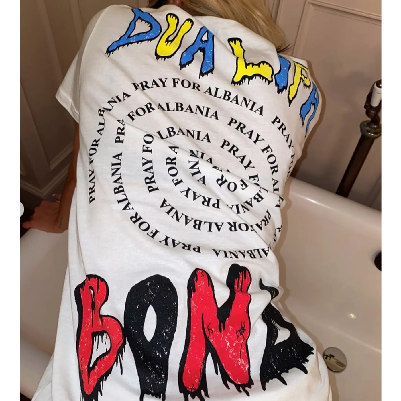 Dua Lipa Pray for Albania Tee