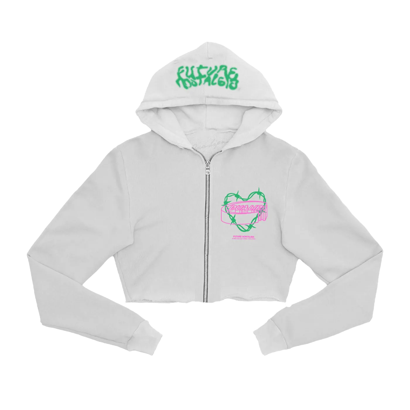 Dua Lipa Future Nostalgia Crop Zip Hoodie