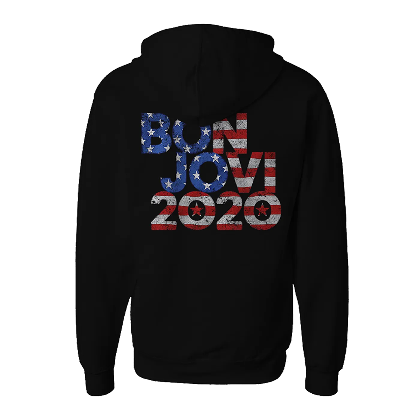 Bon Jovi 2020 Stars & Stripes Black Hoodie