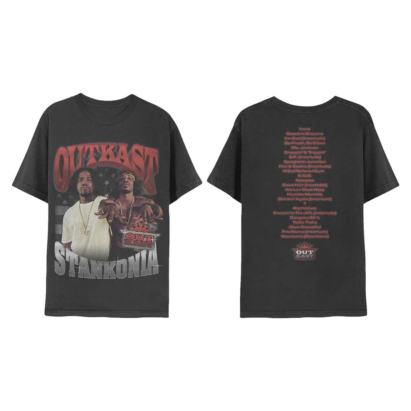 Outkast Stankonia Chrome Tracklist Tee