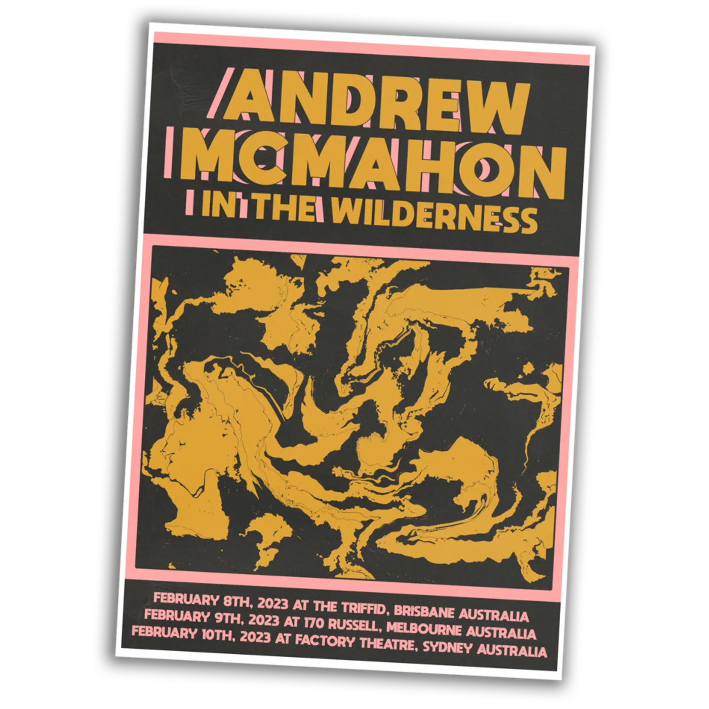 Andrew McMahon in the Wilderness "AUS Tour 2023" Poster