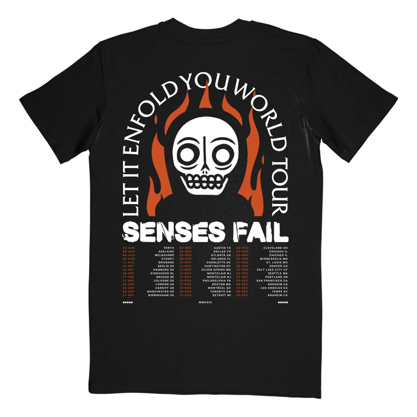 Senses Fail "Skull Flames Tour" T-Shirt
