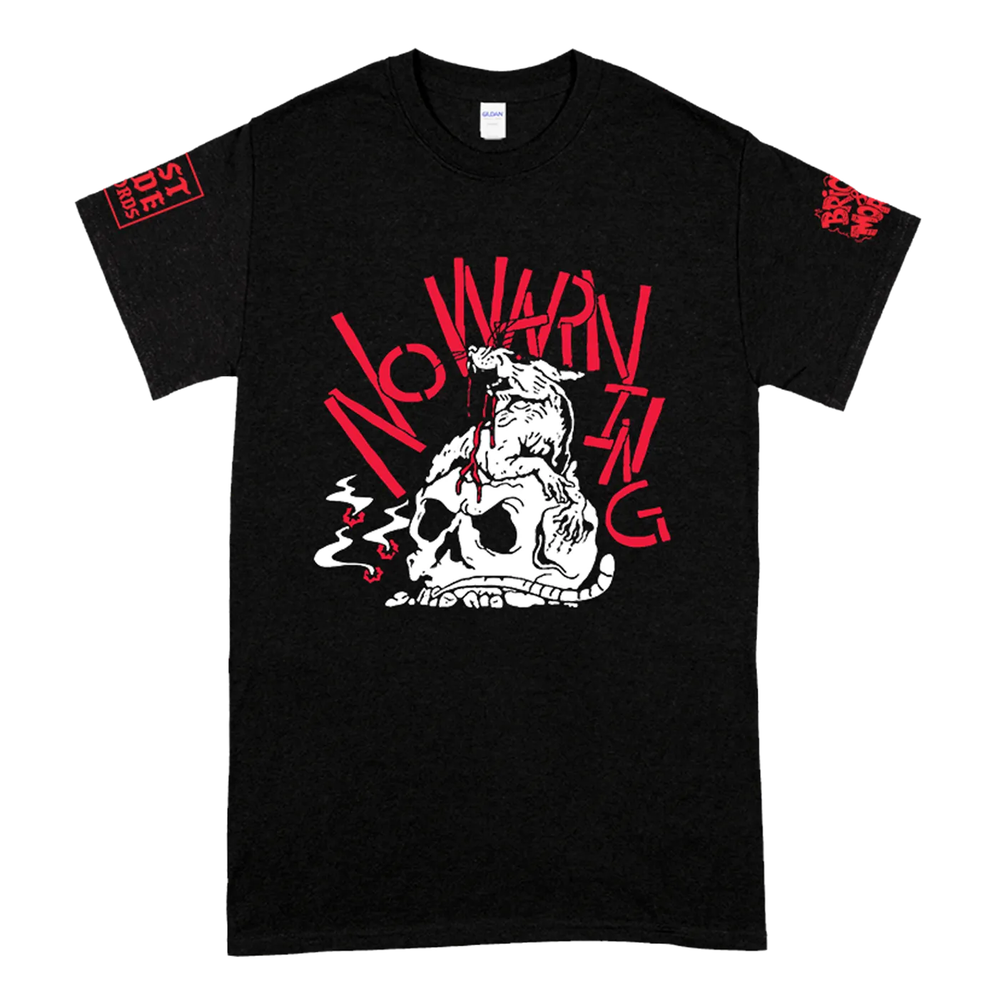 No Warning "Rat Skull" T-Shirt (Black)