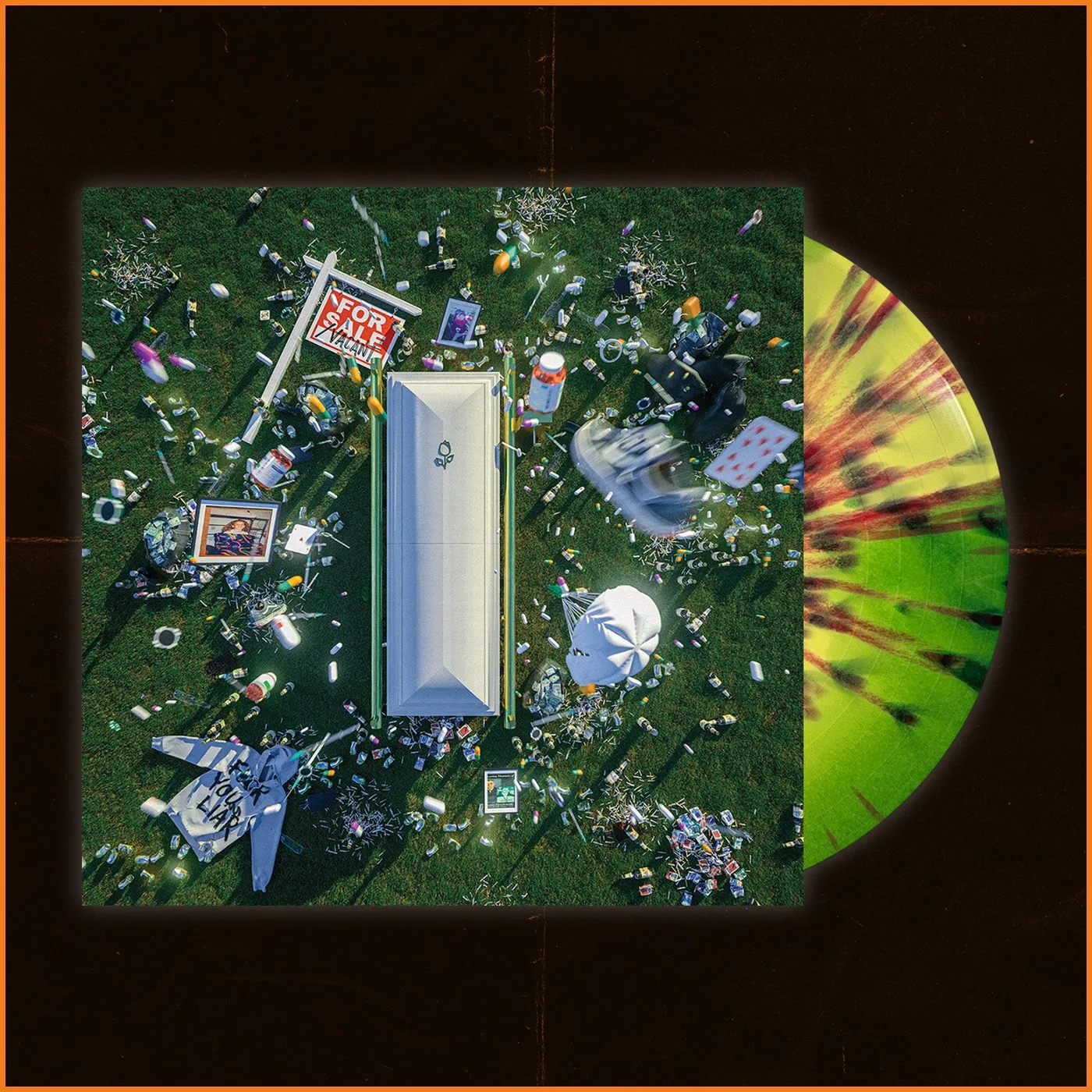 Calling All Captains Slowly Getting Better Green & Yellow w/ Red Splatter Vinyl