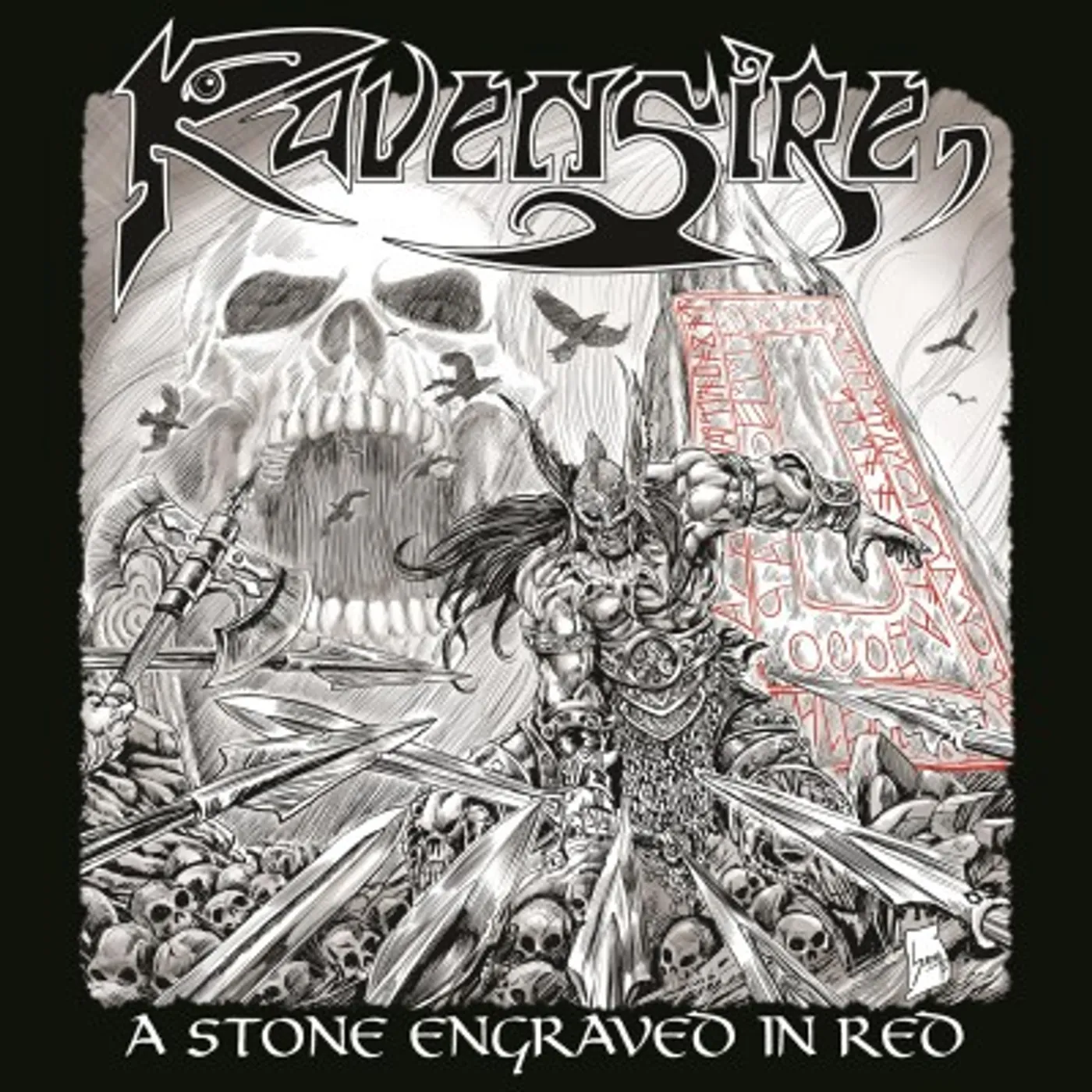 Ravensire Stone Engraved In Red Vinyl Record