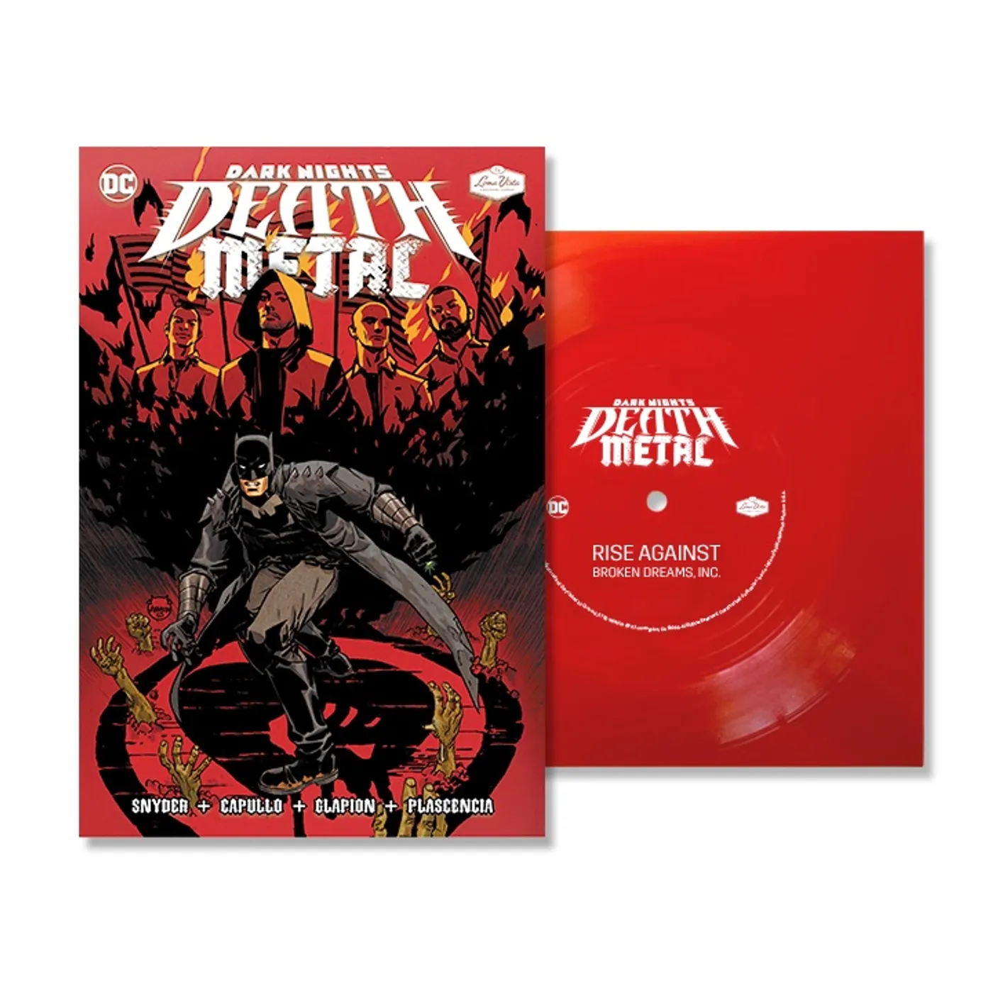 Rise Against Broken Dreams, Inc. (DC - Dark Nights: Death Metal Version) [Red 7" Single] Vinyl Record