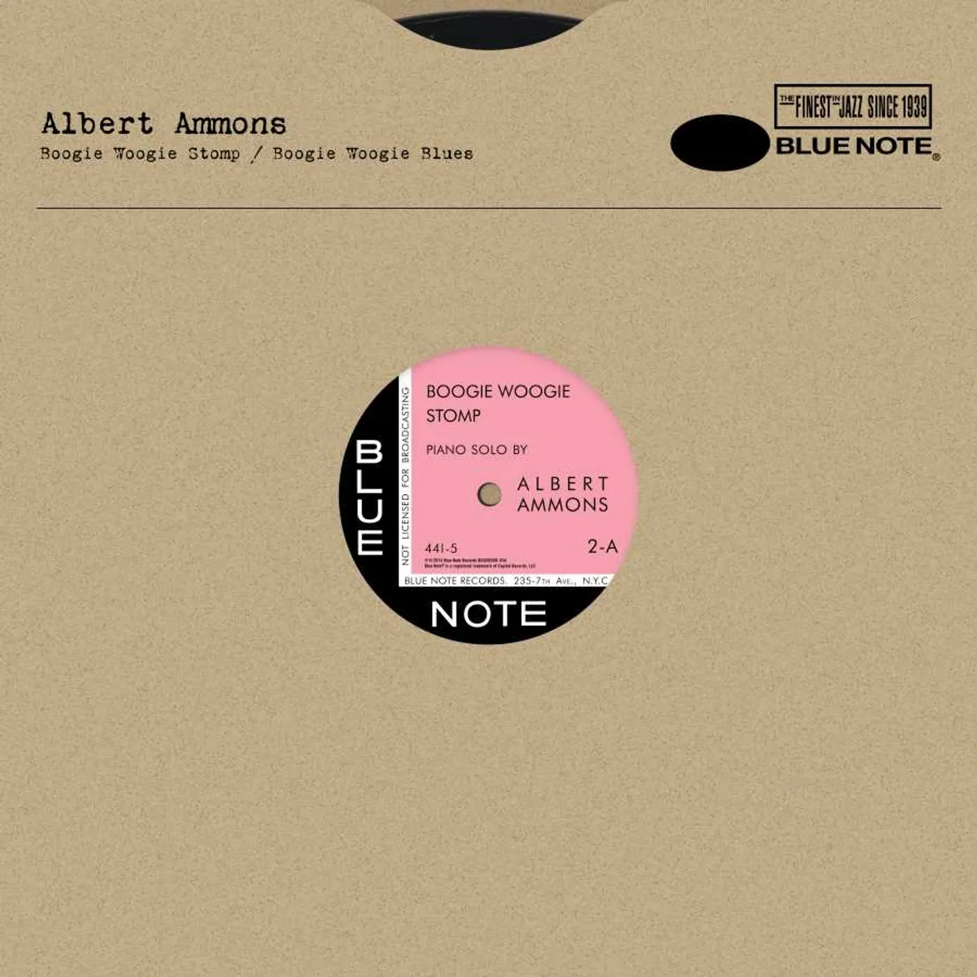 Albert Ammons Boogie Woogie Stomp Vinyl Record