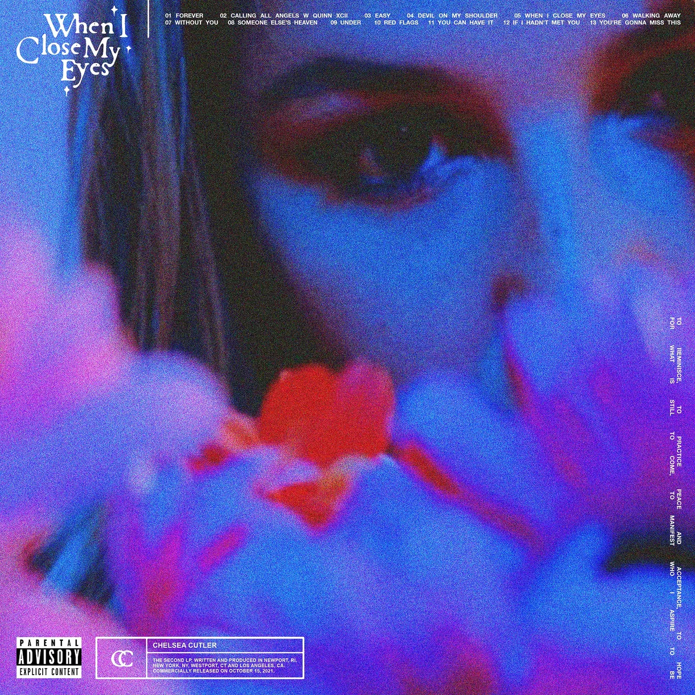 Chelsea Cutler WHEN I CLOSE MY EYES CD