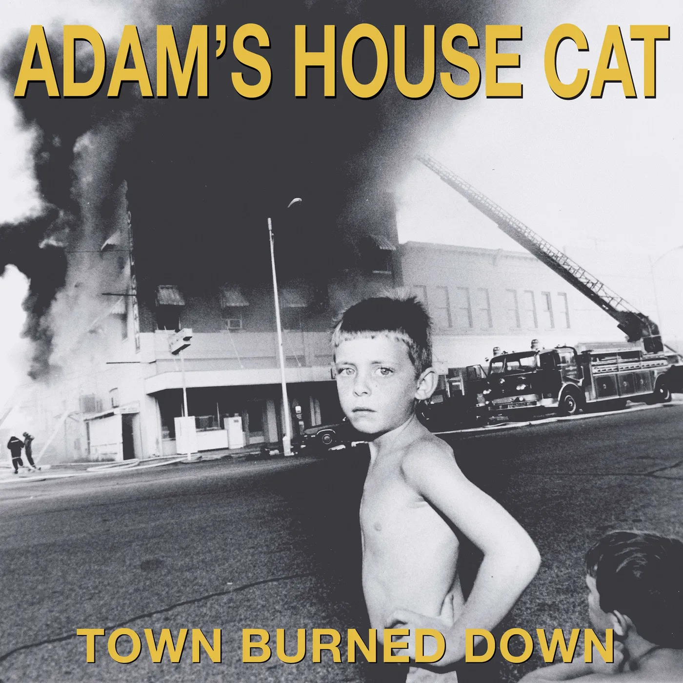 Adam's House Cat TOWN BURNED DOWN (YELLOW VINYL LP) Vinyl Record