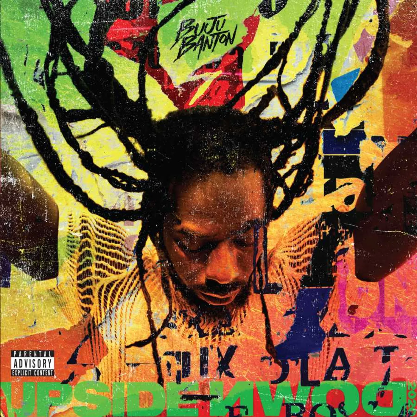 Buju Banton UPSIDE DOWN 2020 (2LP/RED/ORANGE/BLACK SPLATTER VINYL) Vinyl Record