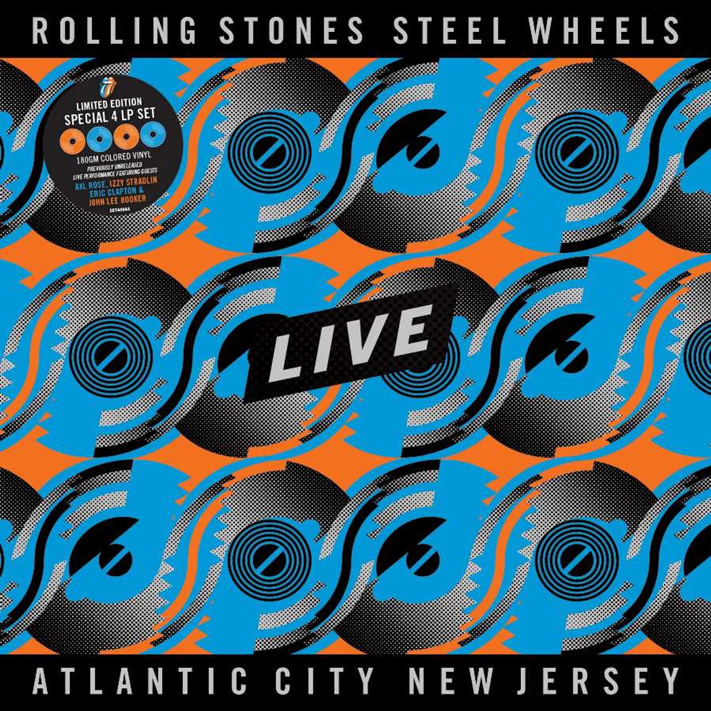 The Rolling Stones STEEL WHEELS LIVE (LIVE FROM ATLANTIC CITY, NJ, 1989) (4LP/TANGERINE/SKY BLUE VINYL) Vinyl Record