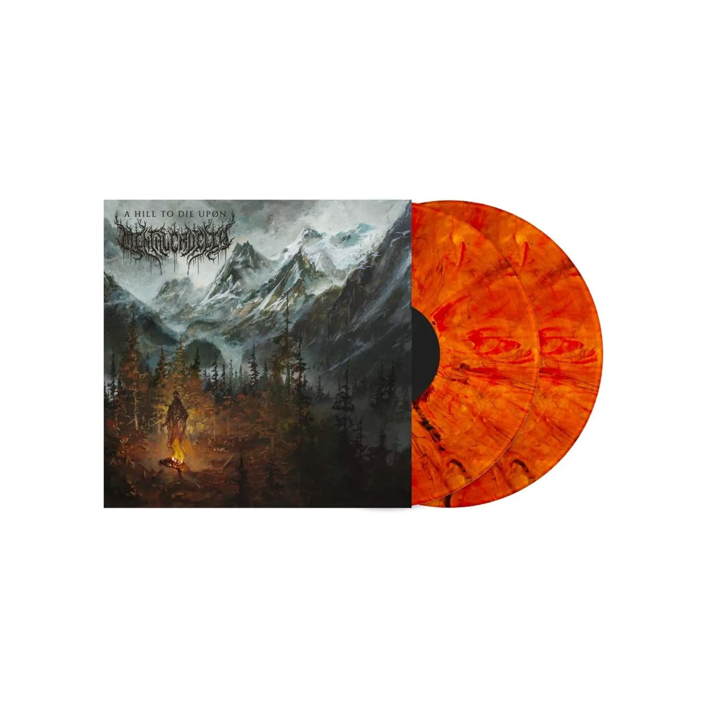 Mental Cruelty HILL TO DIE UPON (2LP/EUROPE VERSION/RED MARBLED VINYL) Vinyl Record